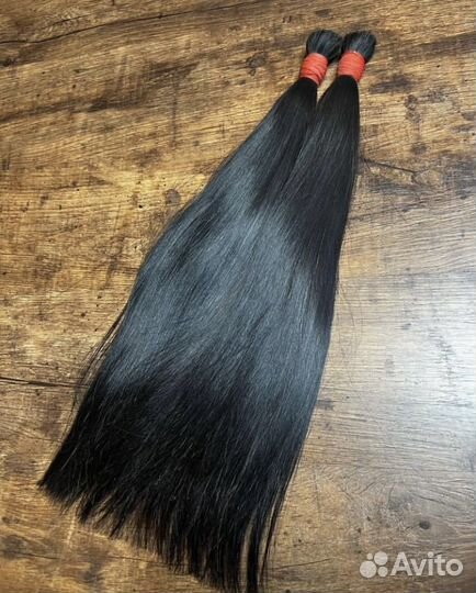 Волосы для наращивания 60 см черные