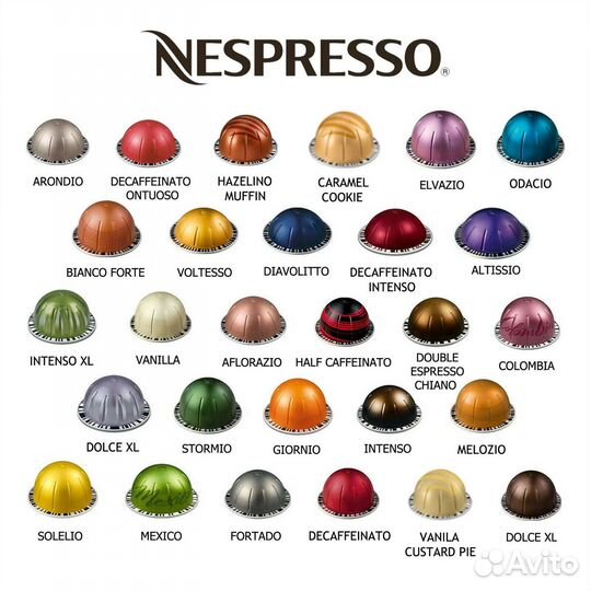 Кофе в капсулах Nespresso Vertuo,Melozio Decafein