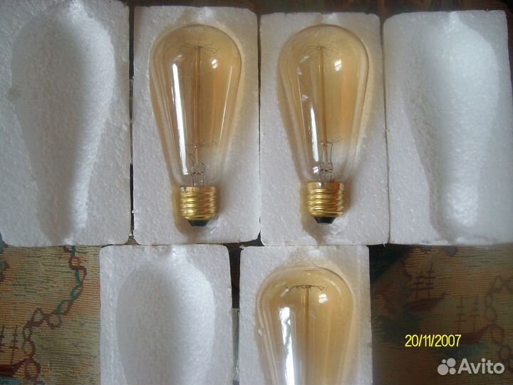 Люстра потолочная + лампочки Эдисона