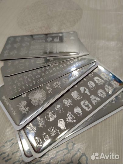 Стэмпинг, пластины для стемпинга 6 шт