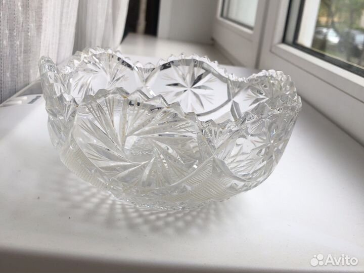 Хрустальная ваза конфетница салатница СССР
