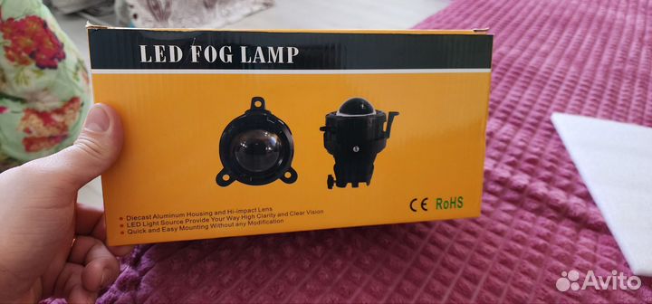 LED линзы в птф Лада Веста, Ларгус