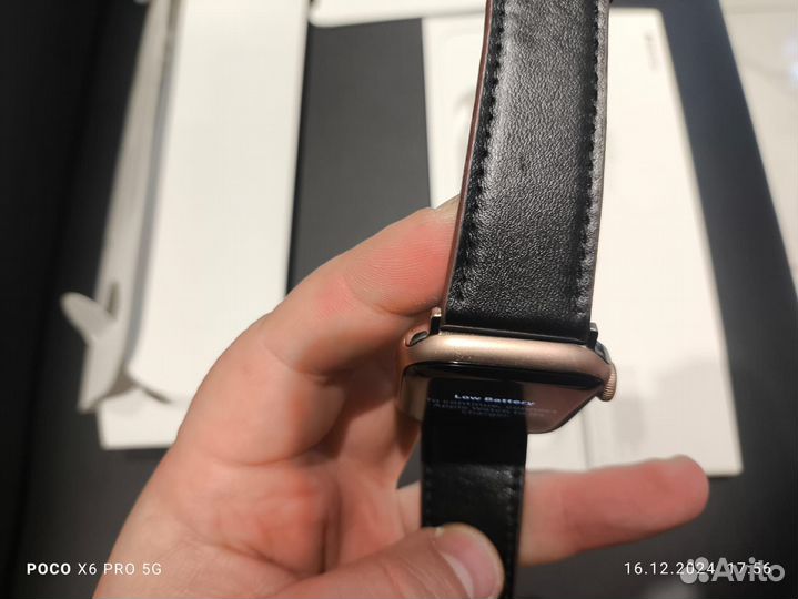 Apple watch se 44mm полный комплект, кожан ремень