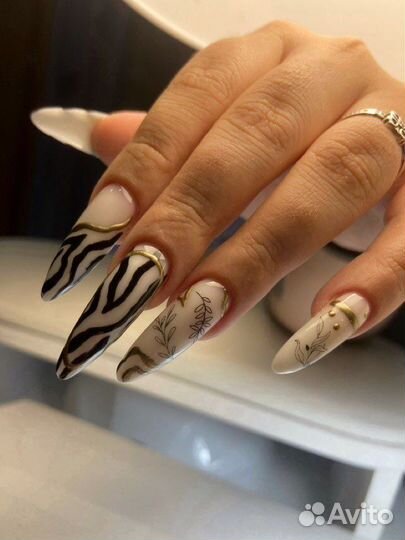 Наращивание ногтей, покрытие гель-лак