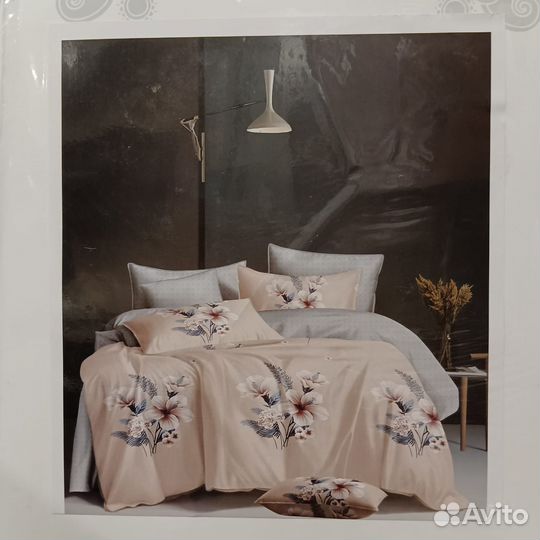 Постельное бельё евро сатин поплин