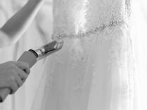 Отпаривание свадебного платья