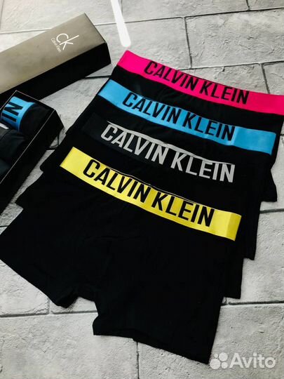 Трусы мужские боксеры calvin klein хлопок арт.365