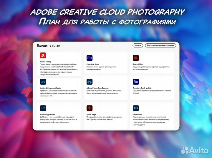 Adobe Creative Cloud Photography / подписка