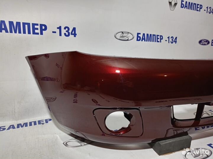 Бампер передний лада калина 1 темно вишневый