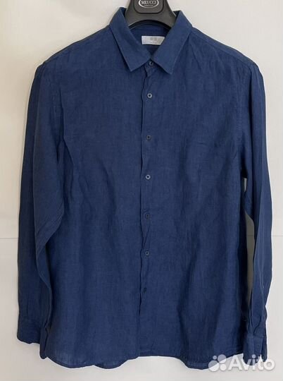 Рубашка сток лен 100% мужская Uniqlo XL