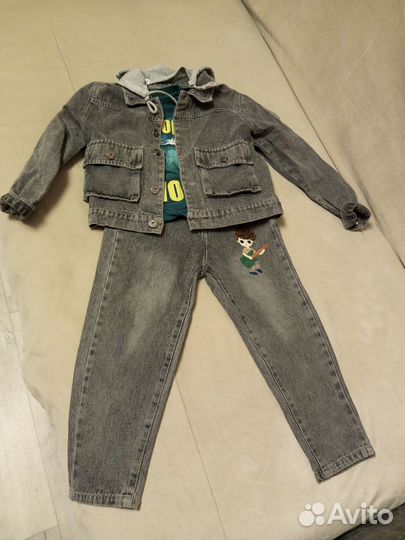 Джинсовый костюм для мальчика 116