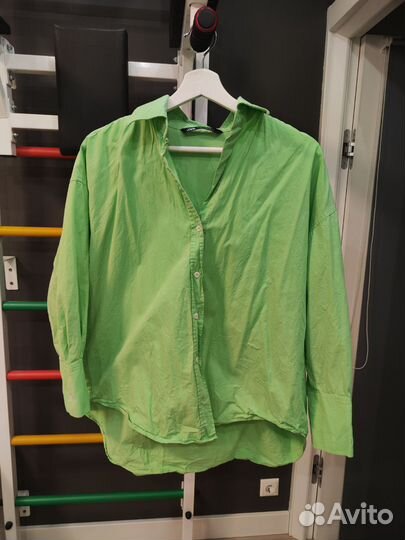 Рубашка Zara оверсайз xs