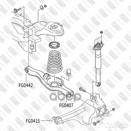 Сайлентблок заднего рычага FG0407 fixar