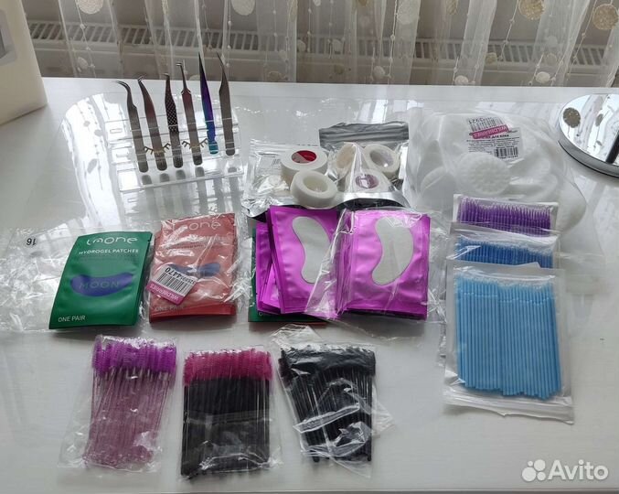 Пинцеты патчи щеточки скотч для лешмейкера патчи