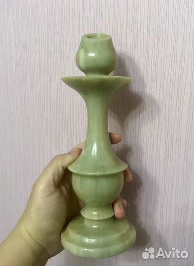 Подсвечник из нат. камня Оникс