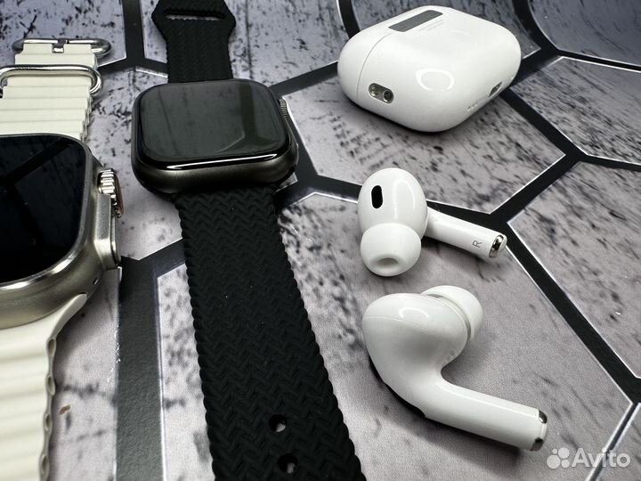 Apple watch 9 + Airpods Pro 2 (Комплект)