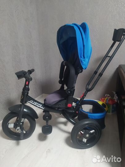 Детский велосипед с родительской ручкой