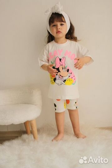 Костюм летний для девочек, новый, Турция, 116