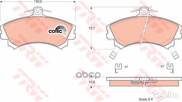 К-т дисков. тормоз. колодок GDB1317 TRW