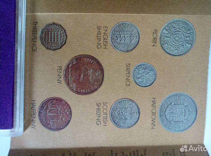 Набор монет Великобритании 1970 года