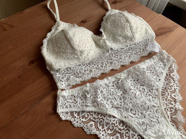 Кружевной комплект белья 75b xs 40-42 новый