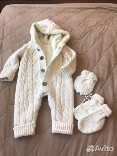 Вязанный комбинезон 62-68