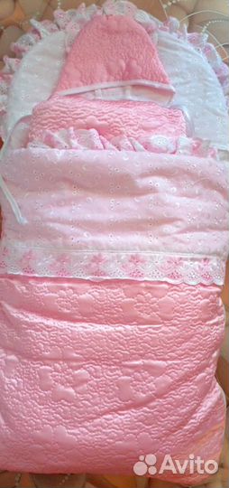 Конверт на выписку для девочки весна осень лето