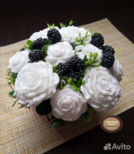 Цветочные корзины (букет) из мыла