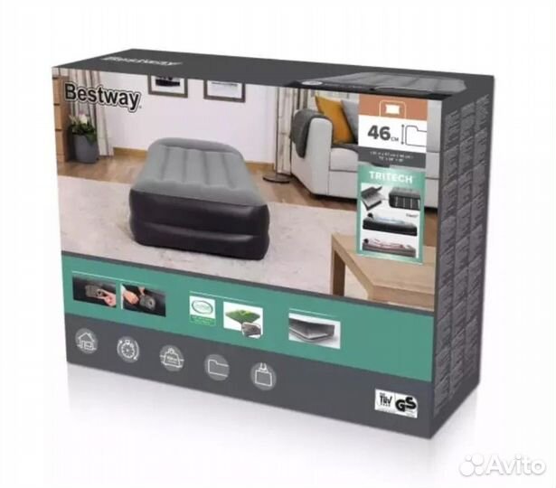 Надувная кровать электронасос встроен