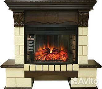 Каминокомплект Pierre Luxe шампань с очагом Dioram