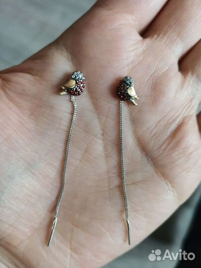 Серьги серебро 925