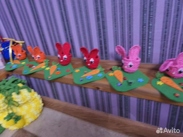 Для Пасхи. зайчики, цыплята. корзиночки