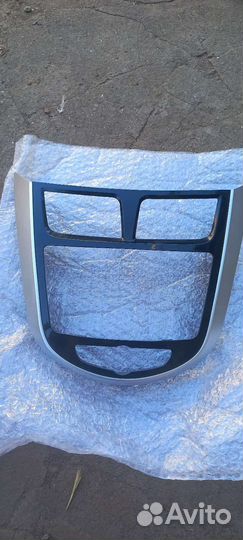 Рамка для 2 din магнитолы hyundai solaris