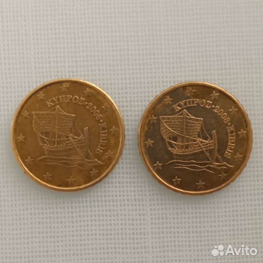 Монеты евроценты Кипр Греция Финляндия