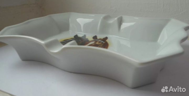 Пепельница сигары Лимож фарфор Франция конь лошадь