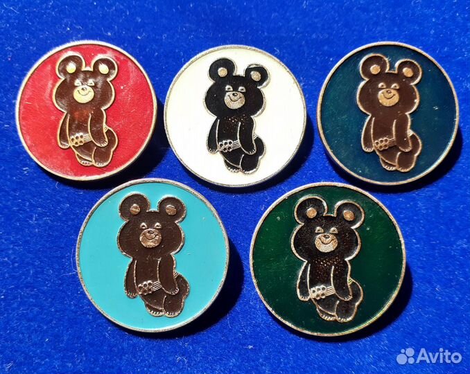 Полный набор значков Олимпиада 80. Мишка Олимпийск