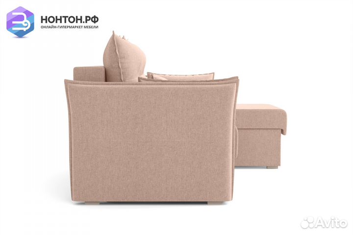 Диван угловой еврокнижка Бруклин бежевый