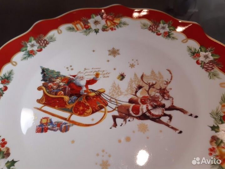 Тарелки 2 шт х 27 см Новогодние