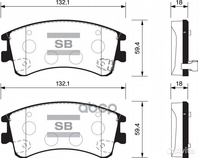 Колодки тормозные дисковые SP1518 Sangsin brake