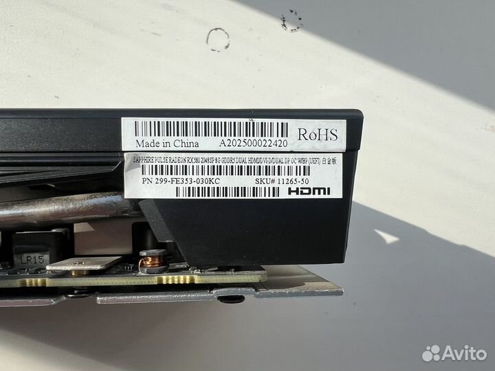 Видеокарта rx580 8gb sapphire