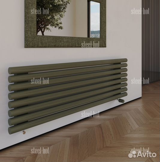 Вертикальный дизайнерский радиатор Steel-Hot от за