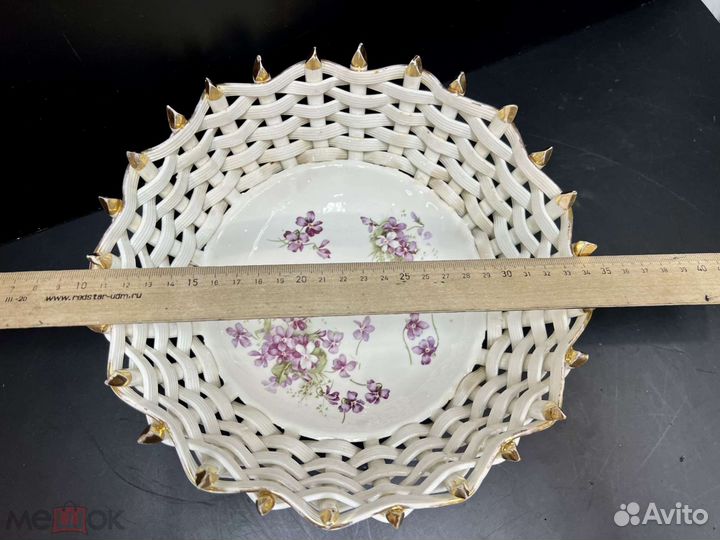 Сухарница фруктовница плетёнка до 1917