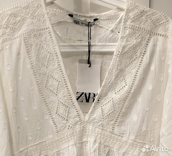 Летнее платье Zara белое новое