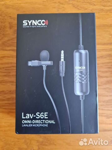 Микрофон петличный Synco Lav-S6E, черный