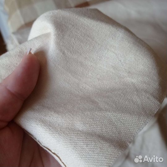 Лён натуральный отрезы