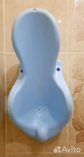 Горка для купания+круг для купания малыша в ванной