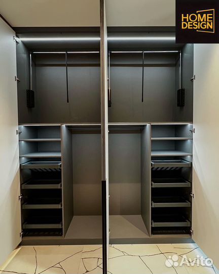 Шкаф распашной с фрезеровкой