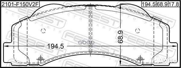 Колодки тормозные передние комплект ford F150/F