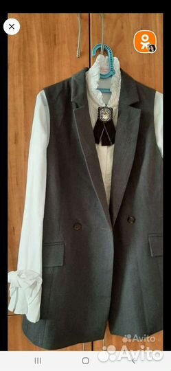 Жилет удлиненный для девочки школьный