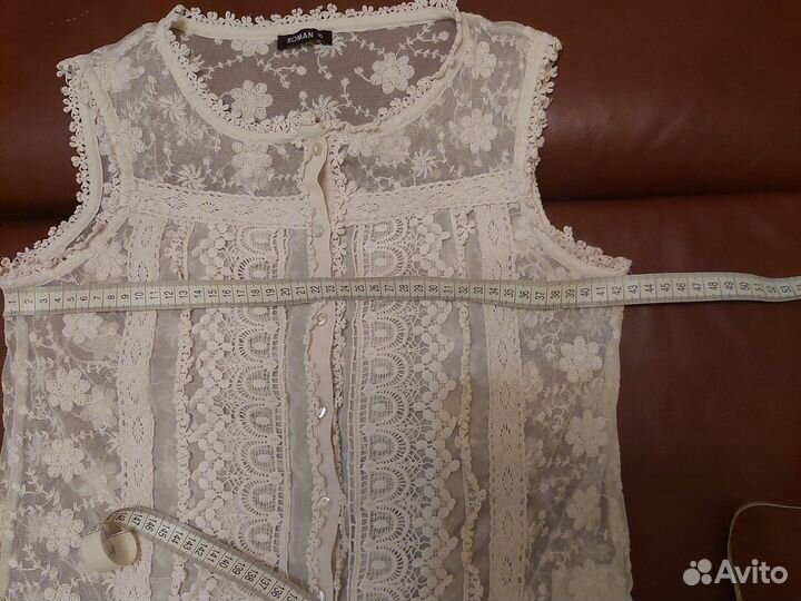 Блузка 44 размер бохо, кружево